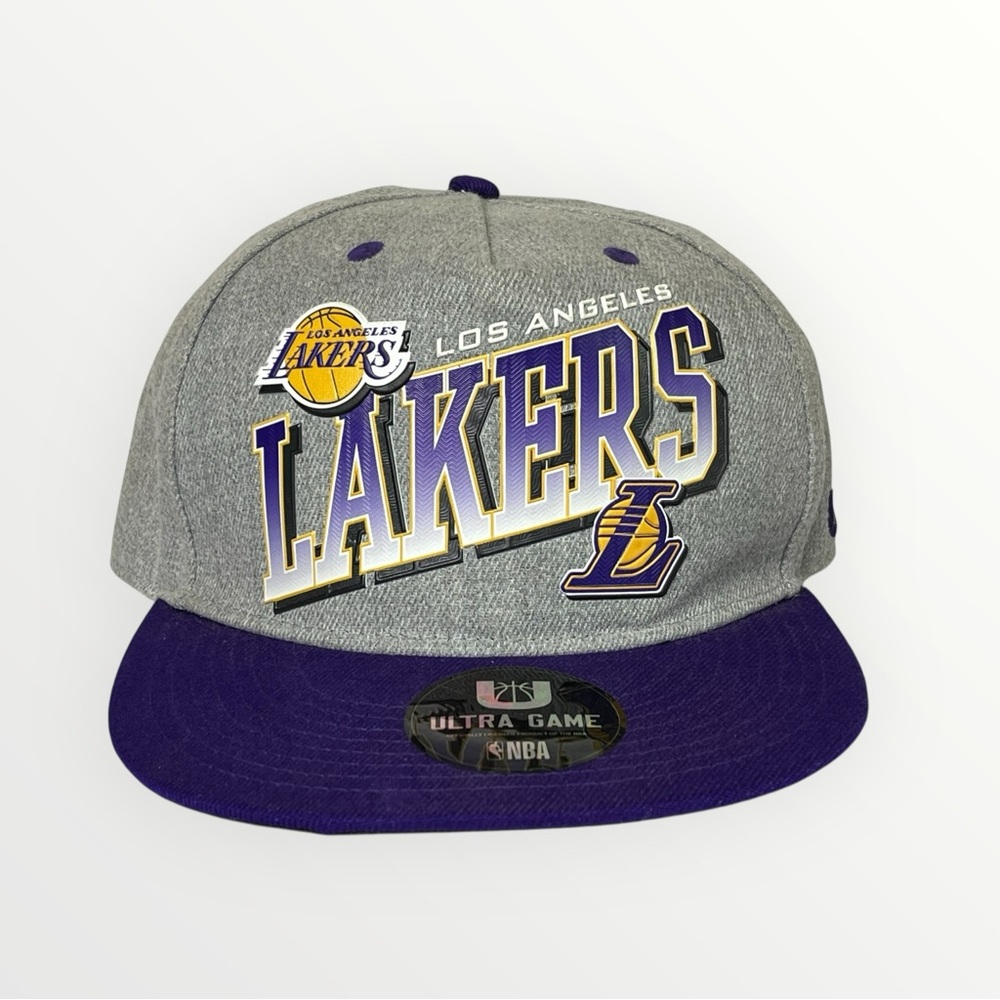 Los Angeles Lakers Gray and Purple‎ Ultra Game NBA Snap Back Hat